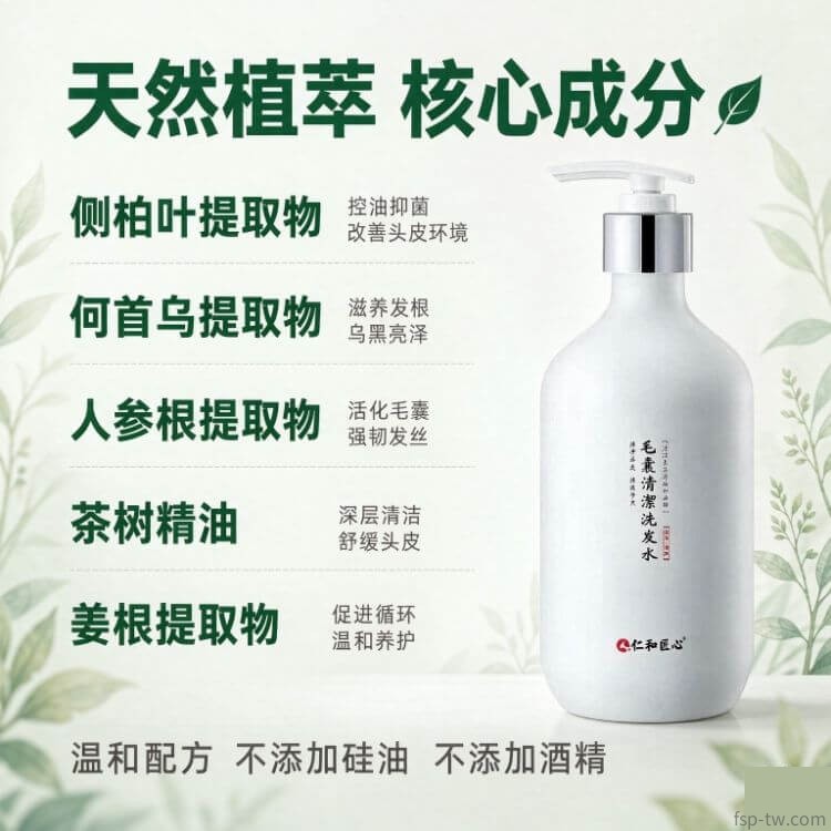 仁和匠心毛囊清潔洗髮水_控油去屑
